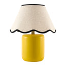 Contract furniture - Scalloped Linen Ceramic Table Lamp - www.oroatrade.com