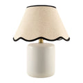 Contract furniture - Scalloped Linen Ceramic Table Lamp - www.oroatrade.com