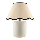 Contract furniture - Scalloped Linen Ceramic Table Lamp - www.oroatrade.com