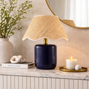 Scalloped Edge Seagrass Table Lamp | Kuda Home Marivela | oroatrade.com