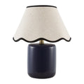 Contract furniture - Scalloped Linen Ceramic Table Lamp - www.oroatrade.com