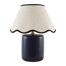 Contract furniture - Scalloped Linen Ceramic Table Lamp - www.oroatrade.com