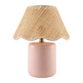 Modern European furniture - Scalloped Edge Seagrass Table Lamp - www.oroatrade.com