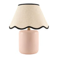 Contract furniture - Scalloped Linen Ceramic Table Lamp - www.oroatrade.com