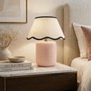 Contract furniture - Scalloped Linen Ceramic Table Lamp - www.oroatrade.com