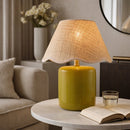 Modern European furniture - Scalloped Edge Seagrass Table Lamp - www.oroatrade.com