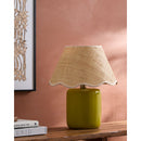 Scalloped Edge Seagrass Table Lamp | Kuda Home Marivela | oroatrade.com