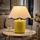 Contract furniture - Scalloped Linen Ceramic Table Lamp - www.oroatrade.com