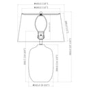 Contract furniture - Blue Ceramic Accent Table Lamp - www.oroatrade.com
