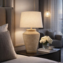 Modern European furniture -  Carved Ceramic Accent Table Lamp - www.oroatrade.com