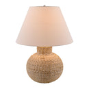 Contract furniture - White Rattan Base Table Lamp - www.oroatrade.com