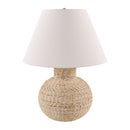 Contract furniture - White Rattan Base Table Lamp - www.oroatrade.com
