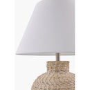 Contract furniture - White Rattan Base Table Lamp - www.oroatrade.com