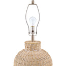 Contract furniture - White Rattan Base Table Lamp - www.oroatrade.com