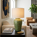 Hospitality furniture - Green Ceramic Table Lamp - www.oroatrade.com