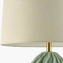 Hospitality furniture - Green Relief Ceramic Table Lamp - www.oroatrade.com