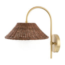 Contract furniture - Brown Rattan Shade Wall Lamp - www.oroatrade.com