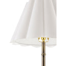 Contract furniture - White Scalloped Linen Floor Lamp - www.oroatrade.com