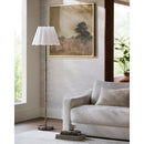Contract furniture - White Scalloped Linen Floor Lamp - www.oroatrade.com