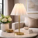 Modern European furniture - White Scalloped Linen Table Lamp - www.oroatrade.com