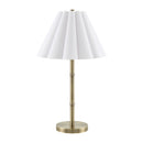 Modern European furniture - White Scalloped Linen Table Lamp - www.oroatrade.com