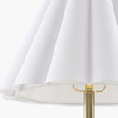 Modern European furniture - White Scalloped Linen Table Lamp - www.oroatrade.com