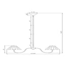 Contract furniture - Pleated Linen 3-Light Chandelier - www.oroatrade.com