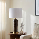 Hospitality furniture - Brushed Marble Linen Table Lamp - www.oroatrade.com