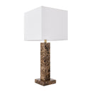 Hospitality furniture - Square Brush Marble Table Lamp - www.oroatrade.com