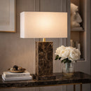 Hospitality furniture - Rectangular Brushed Marble Table Lamp - www.oroatrade.com