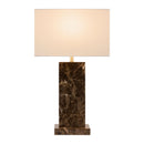 Hospitality furniture - Rectangular Brushed Marble Table Lamp - www.oroatrade.com
