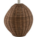 Contract furniture - Painted Brown Rattan Table Lamp - www.oroatrade.com