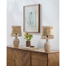 Modern European furniture -  Woven Seagrass Ceramic Table Lamps (2) - www.oroatrade.com