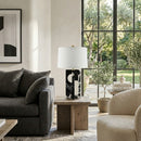 Hospitality furniture - Geometrical Black Marble Table Lamp - www.oroatrade.com