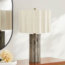 Modern European furniture - Scalloped Taupe Jute Table Lamp - www.oroatrade.com
