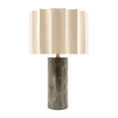 Modern European furniture - Scalloped Taupe Jute Table Lamp - www.oroatrade.com
