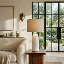 Hospitality furniture - Crackle White Ceramic Table Lamp - www.oroatrade.com