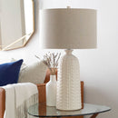 Hospitality furniture - Crackle White Ceramic Table Lamp - www.oroatrade.com