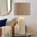 Hospitality furniture - Crackle White Ceramic Table Lamp - www.oroatrade.com
