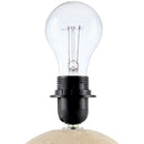 Modern European furniture - Brown Travertine Linen Table Lamp - www.oroatrade.com