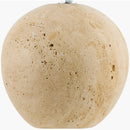 Modern European furniture - Brown Travertine Linen Table Lamp - www.oroatrade.com