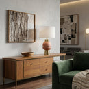 Modern European furniture - Textured Stacked Base Table Lamp - www.oroatrade.com