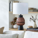 Contract furniture - Brown Stacked Base Table Lamp - www.oroatrade.com