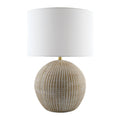 Hospitality furniture - Rounded Carved Ceramic Table Lamp - www.oroatrade.com