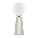 Hospitality furniture - White Glass Globe Table Lamp - www.oroatrade.com