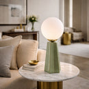 Hospitality furniture - White Glass Globe Table Lamp - www.oroatrade.com