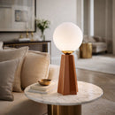 Hospitality furniture - White Glass Globe Table Lamp - www.oroatrade.com