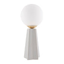 Hospitality furniture - White Glass Globe Table Lamp - www.oroatrade.com