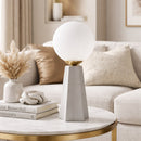 Hospitality furniture - White Glass Globe Table Lamp - www.oroatrade.com
