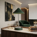 Modern European furniture - Empire Leather Shade Table Lamp - www.oroatrade.com